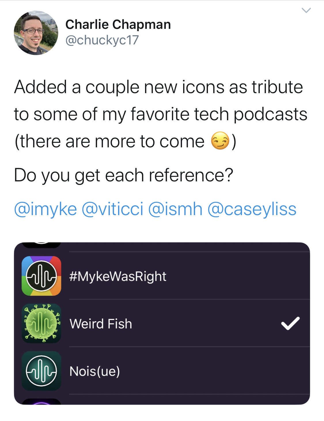 Tweet about custom icons