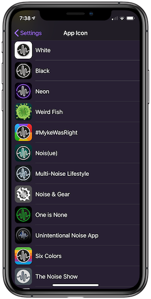 Dark Noise App Icons
