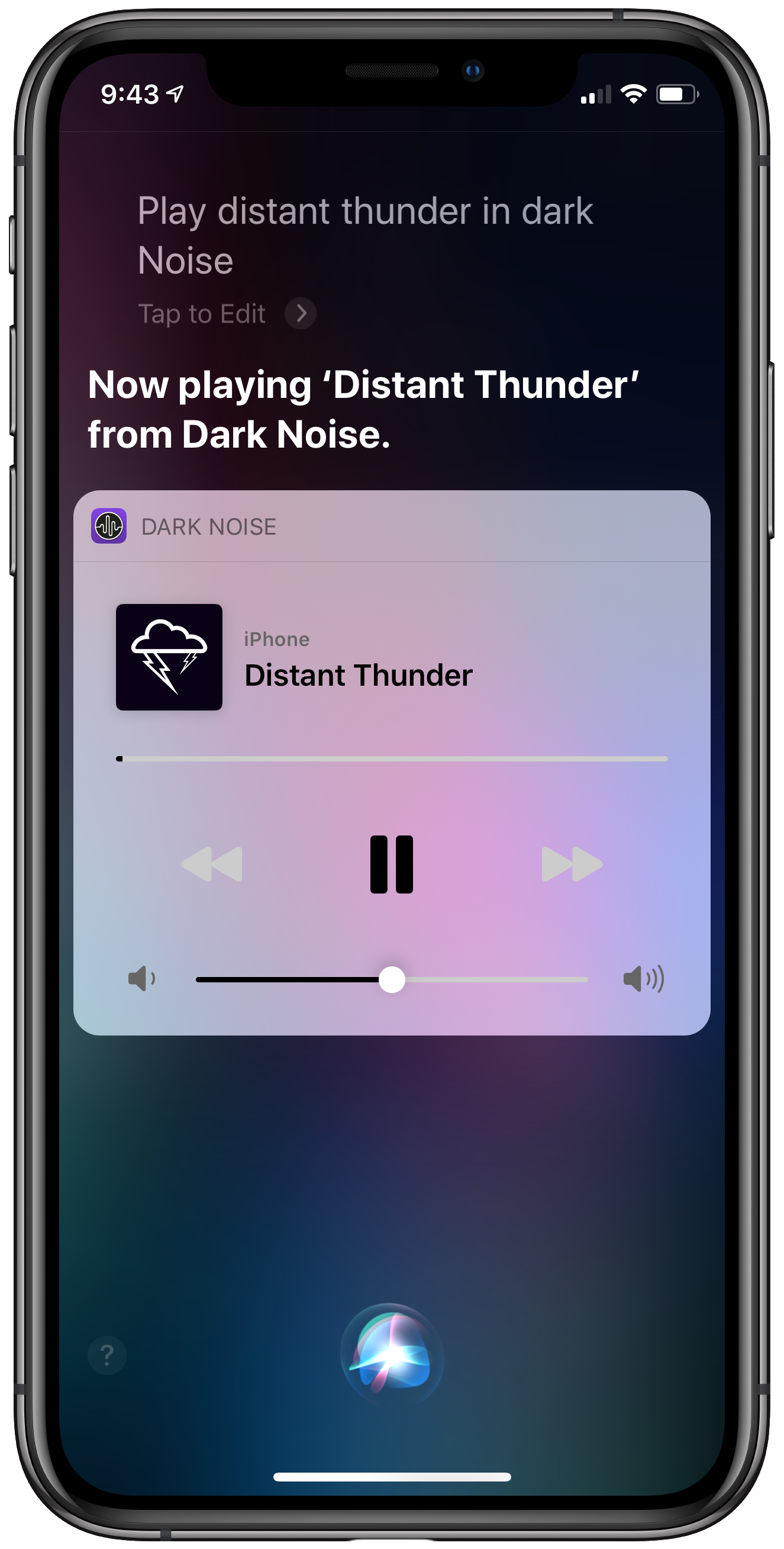Dark Noise Siri